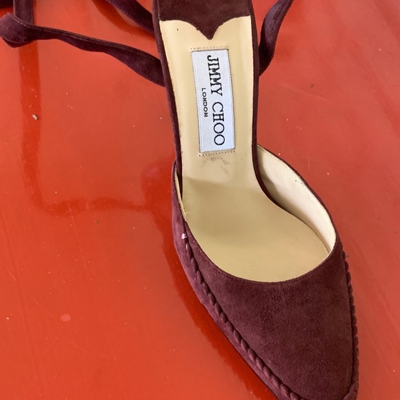 Jimmy Choo wrap around suede 4” heel - Picture 5 of 13